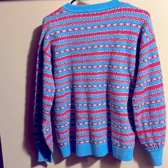 LOFT Small Petite Fair Isle Stripe Everyday Sweater - Picture 4 of 4